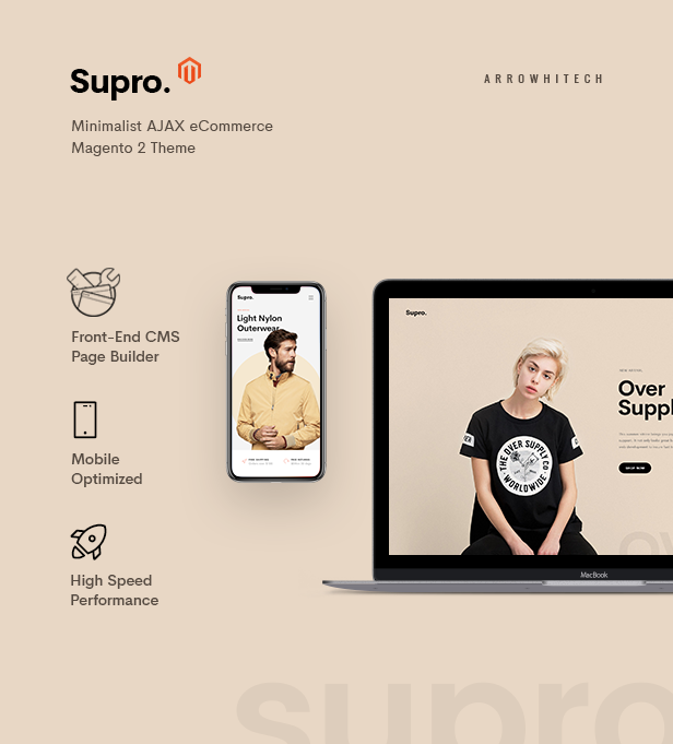 Supro - Minimalist AJAX Magento 2 Theme - 4